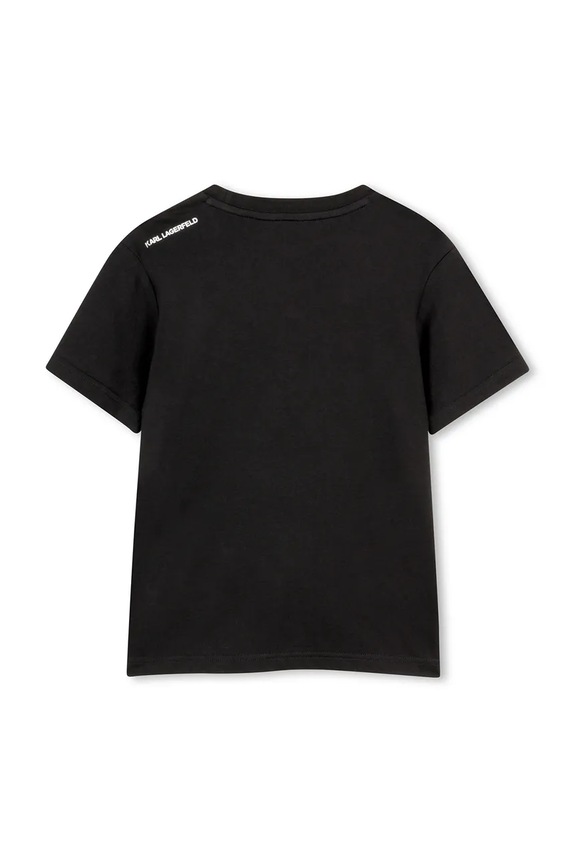 Karl Lagerfeld t-shirt dziecięcy bawełniany Z31096.162.174 czarny SS26