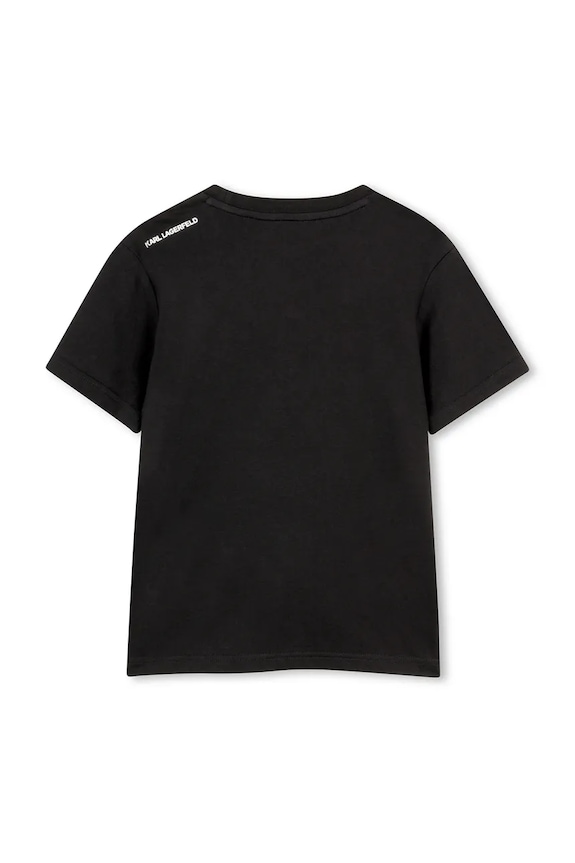 Karl Lagerfeld t-shirt dziecięcy bawełniany Z31096.162.174 czarny SS26