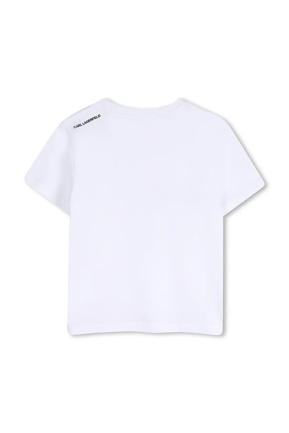 Karl Lagerfeld T-shirt dziecięcy bawełniany Z31096.86.108 biały SS26