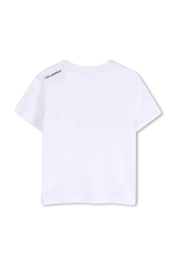 Karl Lagerfeld T-shirt dziecięcy bawełniany Z31096.86.108 biały SS26