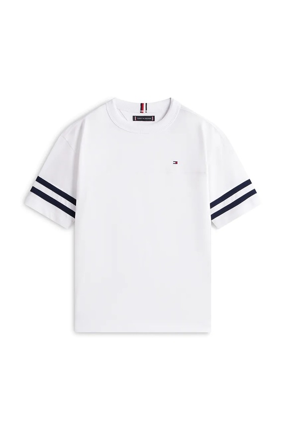 Tommy Hilfiger tricou pentru copii, din bumbac KB0KB10299.128.176.PPY2 alb SS26