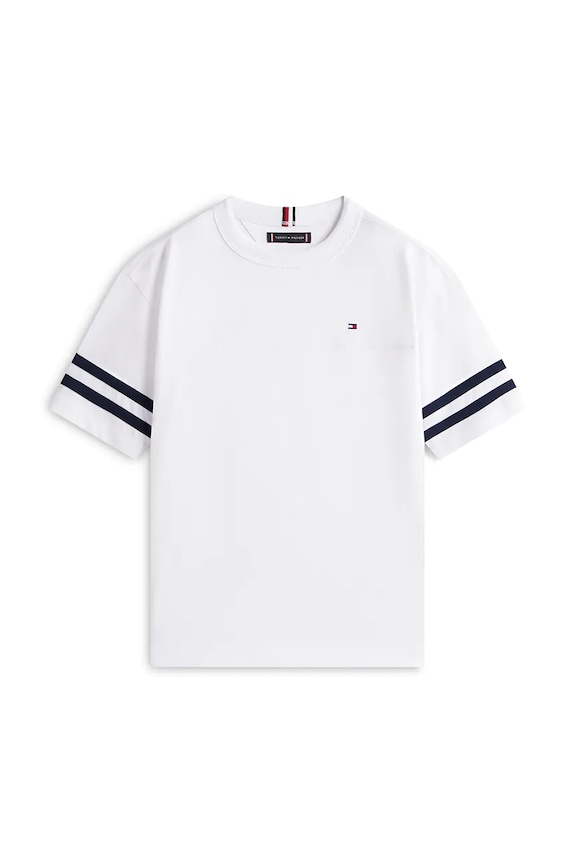 Tommy Hilfiger tricou pentru copii, din bumbac KB0KB10299.128.176.PPY2 alb SS26