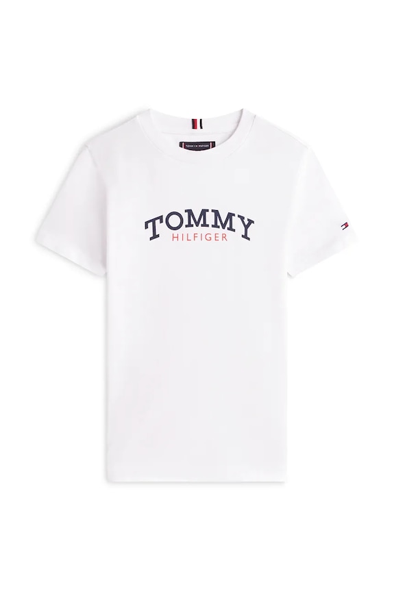 Tommy Hilfiger t-shirt dziecięcy bawełniany KB0KB10263.128.176.PPY2 biały SS26