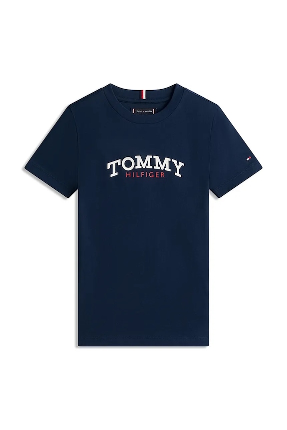 Tommy Hilfiger majica za djecu od pamuka KB0KB10263.128.176.PPY2 mornarsko plava SS26