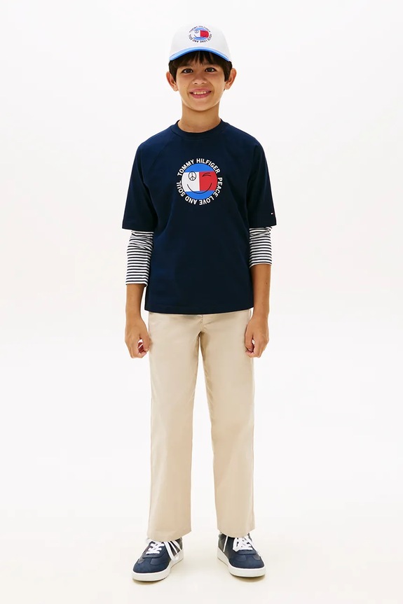 Chlapec Tommy Hilfiger tričko detské bavlnené KB0KB10269.104.116.PPY2 tmavomodrá