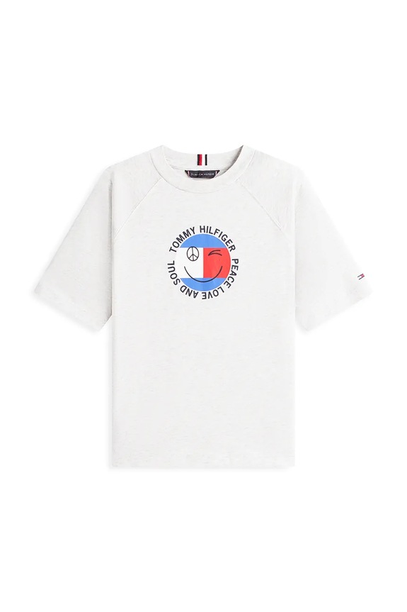Tommy Hilfiger tričko detské bavlnené KB0KB10269.128.176.PPY2 sivá SS26