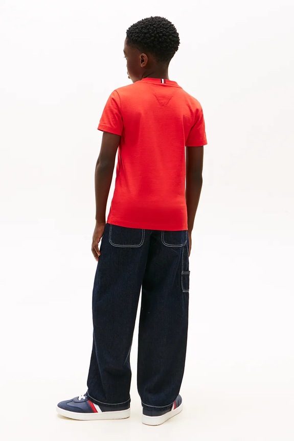 Tommy Hilfiger tričko detské bavlnené červená KB0KB10275.128.176.PPY2