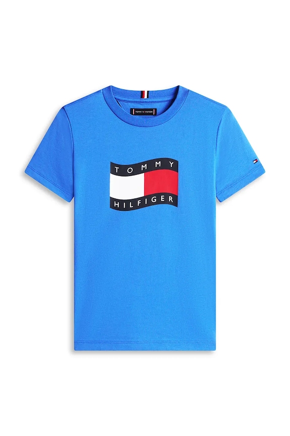 Tommy Hilfiger tričko detské bavlnené KB0KB10275.128.176.PPY2 modrá SS26