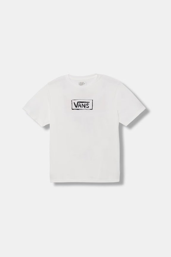 Vans tricou pentru copii bumbac alb VN000TC9WHT1