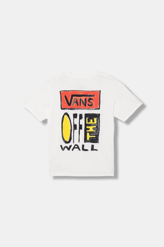 Vans tricou pentru copii bumbac VN000TC9WHT1 alb SS26