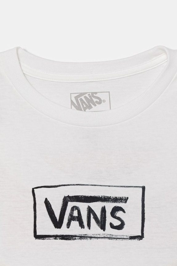 Băieți Vans tricou pentru copii bumbac VN000TC9WHT1 alb