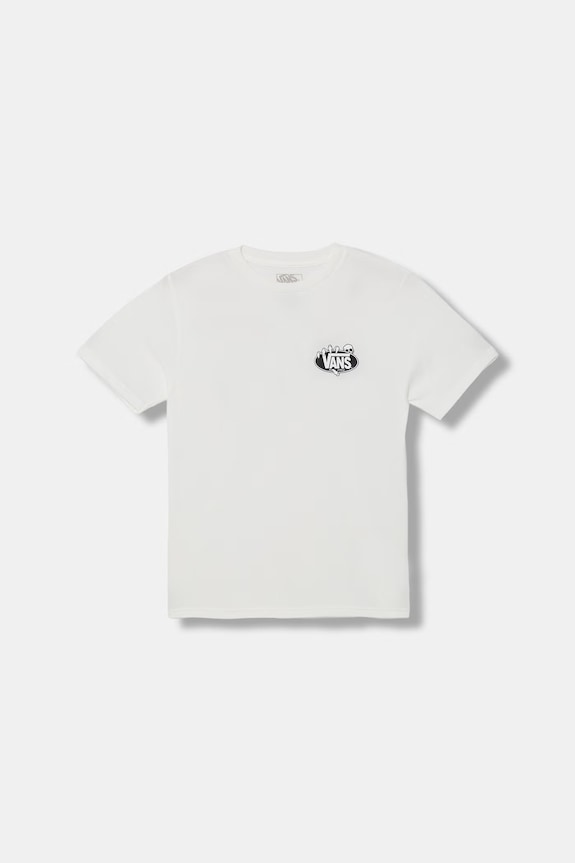 Vans tricou pentru copii, din bumbac alb VN000VW4WHT1