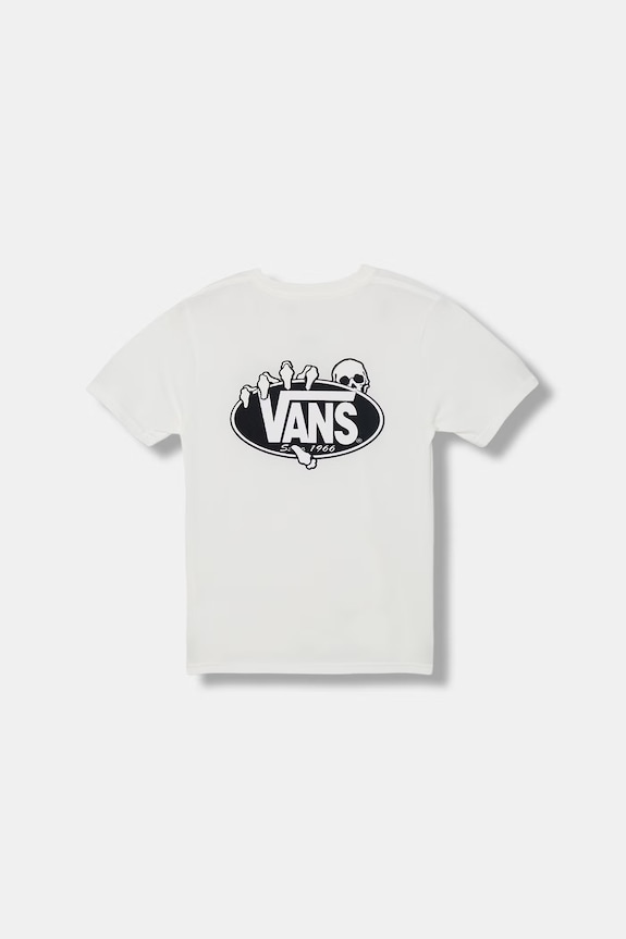 Vans tricou pentru copii, din bumbac VN000VW4WHT1 alb SS26