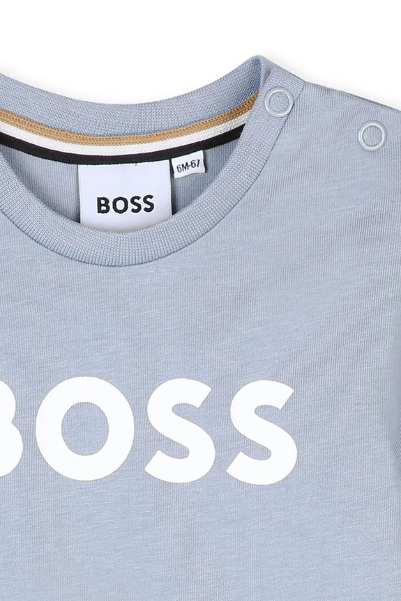 Αγορίστικα Μωρό βαμβακερό μπλουζάκι BOSS J52712.74.81 μπλε