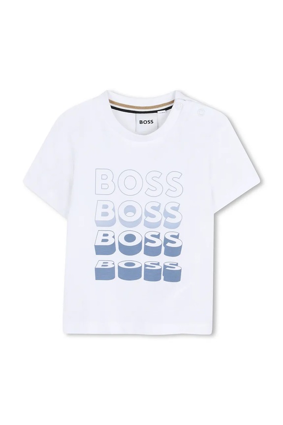 BOSS maglietta in cotone neonati prodotto per bambini bianco J52889