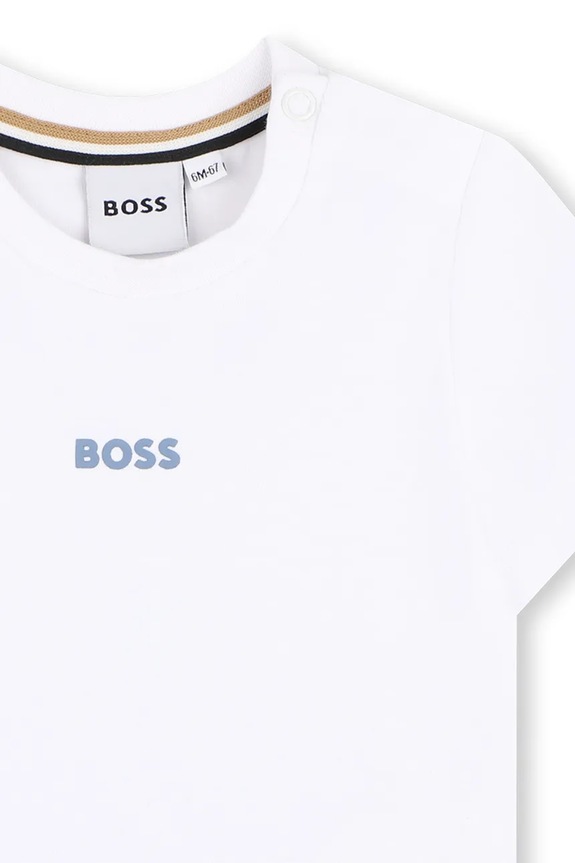 Chłopiec BOSS t-shirt bawełniany niemowlęcy J52891.86.94 biały