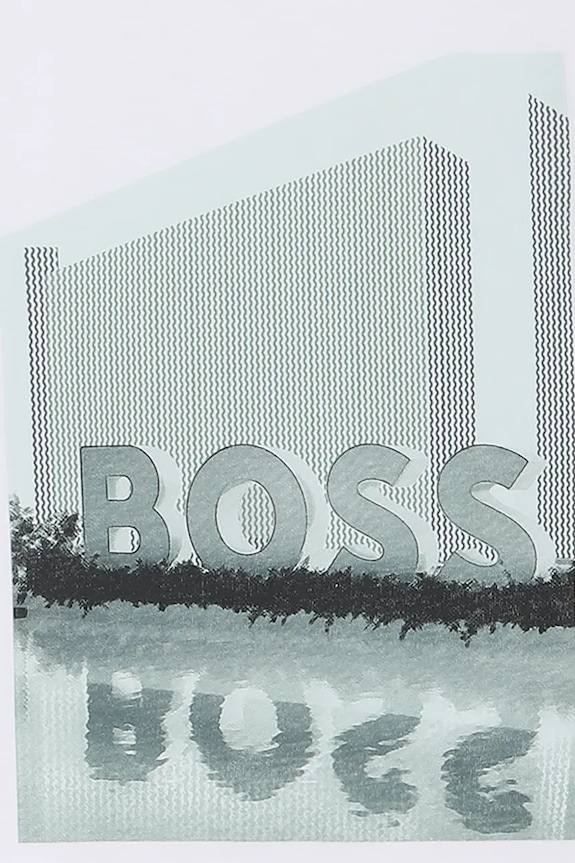 Παιδικό βαμβακερό μπλουζάκι BOSS λευκό J52977.102.108