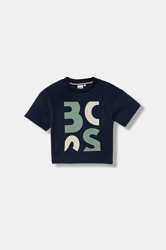 BOSS tricou de bumbac pentru copii print bleumarin J52990.102.108
