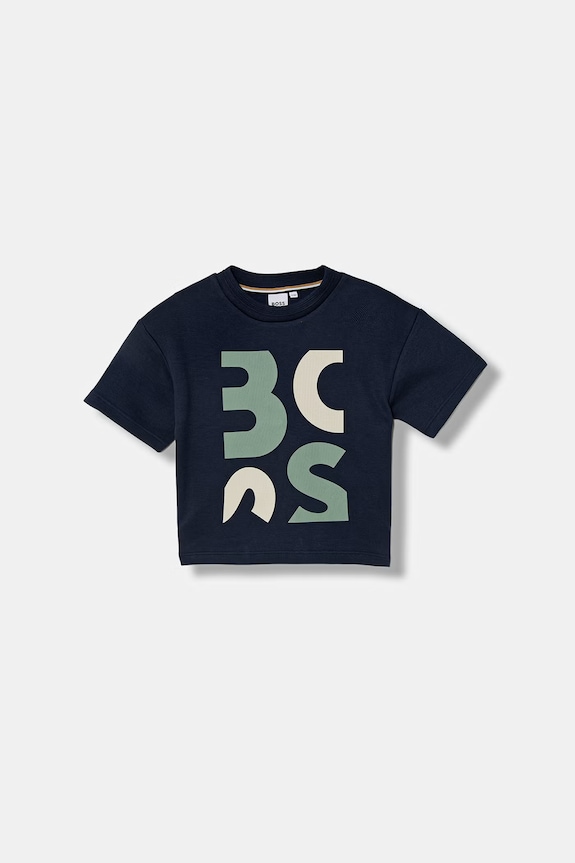 BOSS tricou de bumbac pentru copii print bleumarin J52990.102.108
