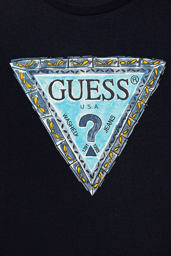 Αγορίστικα Παιδικό βαμβακερό μπλουζάκι Guess L6GI00.K8HM4.PPY2.M σκούρο μπλε