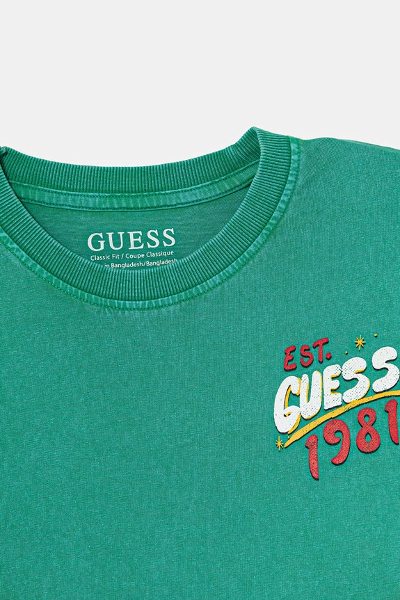 Băieți Guess tricou pentru copii, din bumbac L6GI17.K8HM4.PPY2.M verde