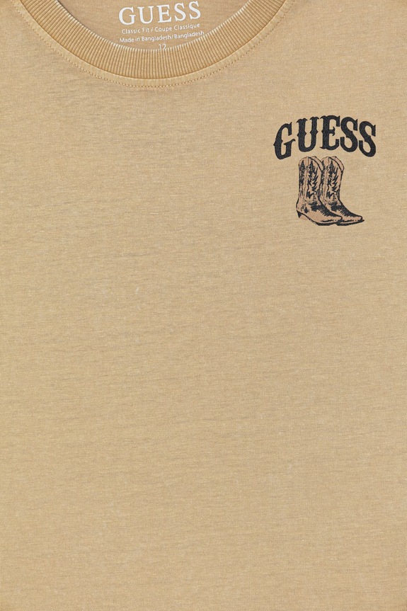 Αγορίστικα Guess t-shirt παιδικό βαμβακερό L6GI17.K8HM4.PPY2.M καφέ