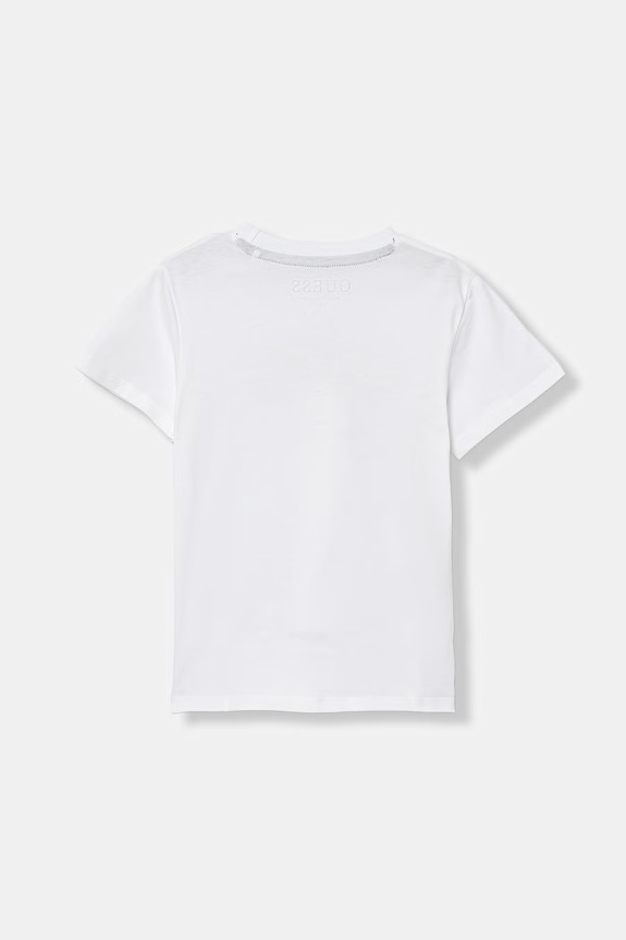 Guess t-shirt bawełniany dziecięcy N6GI04.K8HM4.PPY2.M biały SS26