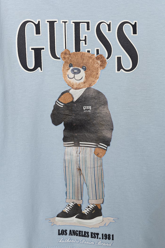 Αγορίστικα Παιδικό βαμβακερό μπλουζάκι Guess N6GI04.K8HM4.PPY2.M μπλε