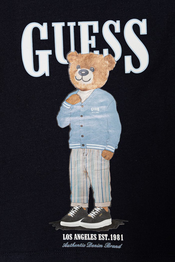 Αγορίστικα Παιδικό βαμβακερό μπλουζάκι Guess N6GI04.K8HM4.PPY2.M σκούρο μπλε