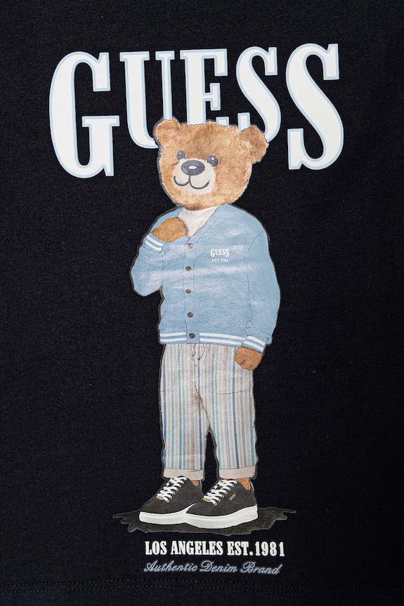 Αγορίστικα Παιδικό βαμβακερό μπλουζάκι Guess N6GI04.K8HM4.PPY2.M σκούρο μπλε