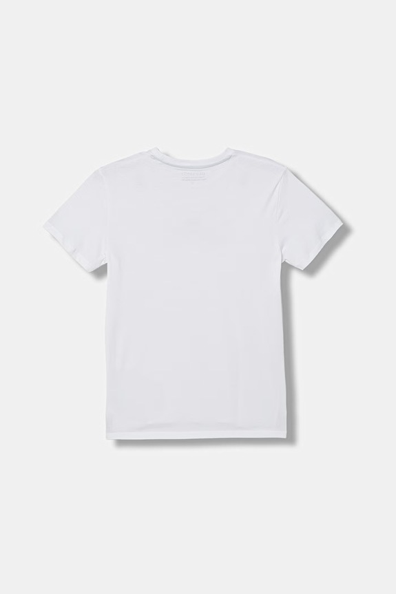 Παιδικό βαμβακερό μπλουζάκι Guess L6GI01.K8HM4.PPY2.M λευκό SS26