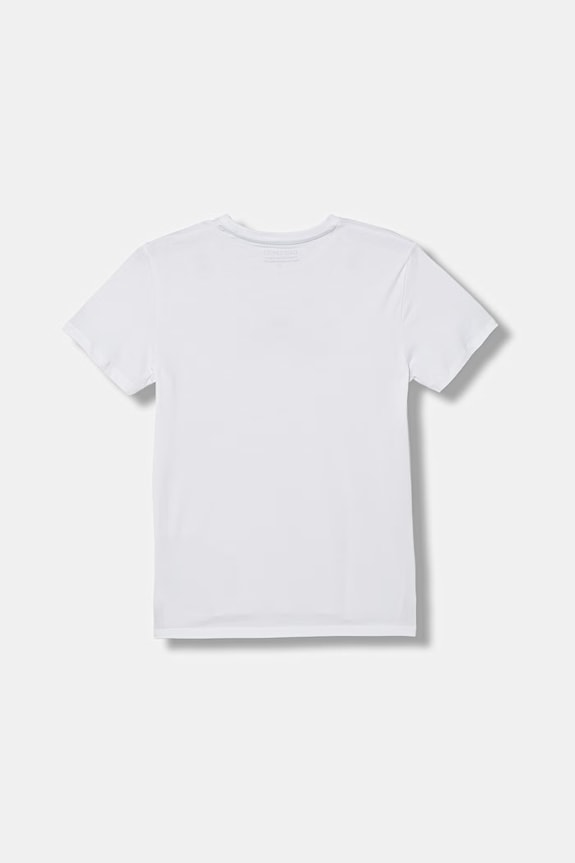 Παιδικό βαμβακερό μπλουζάκι Guess L6GI01.K8HM4.PPY2.M λευκό SS26
