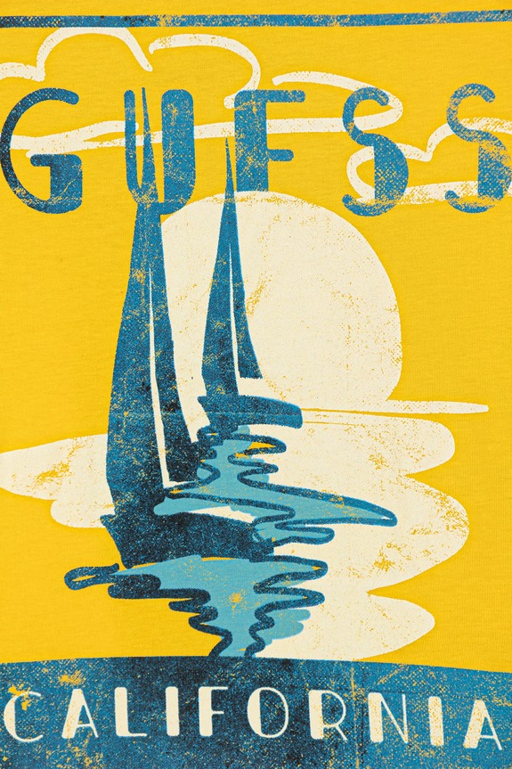 Αγορίστικα Βαμβακερό μπλουζάκι Guess L6GI10.K8HM4.PPY2.M κίτρινο