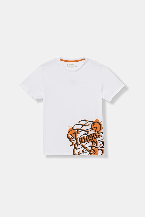 Guess t-shirt dziecięcy bawełniany biały L6GI12.K8HM4.PPY2.M