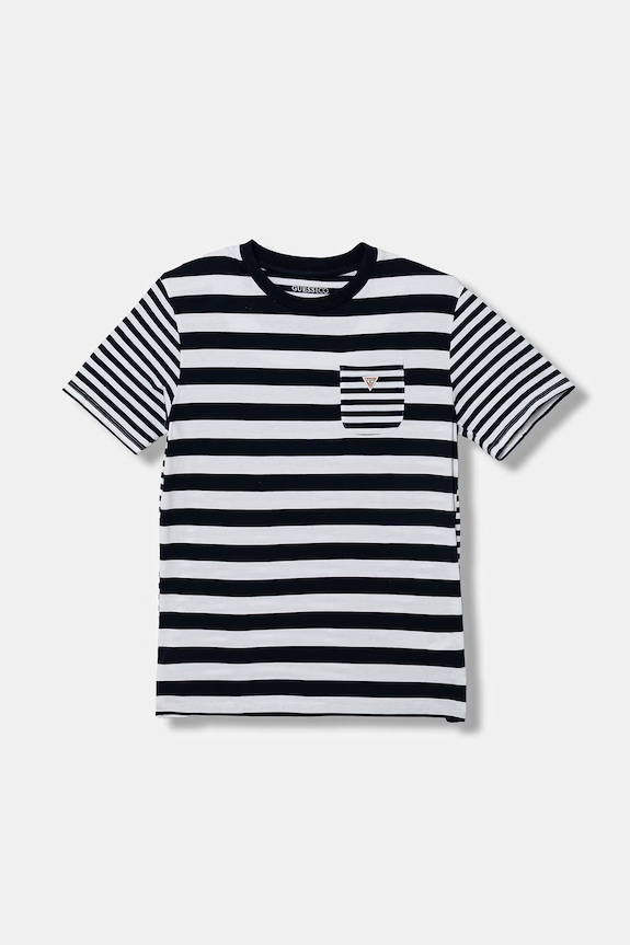 Guess t-shirt dziecięcy bawełniany granatowy L6GI16.K9N34.PPY2.M