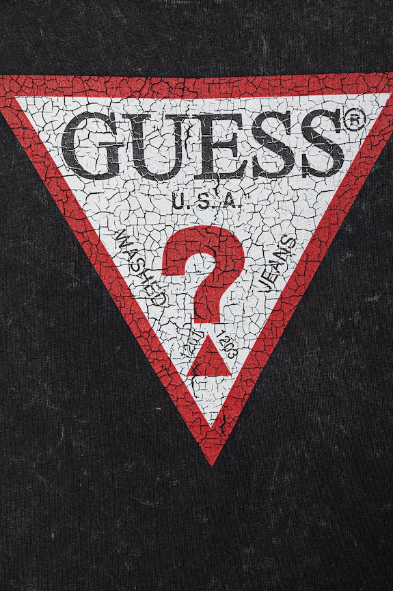 Αγορίστικα Παιδικό βαμβακερό μπλουζάκι Guess L6GI18.K8HM4.PPY2.M μαύρο