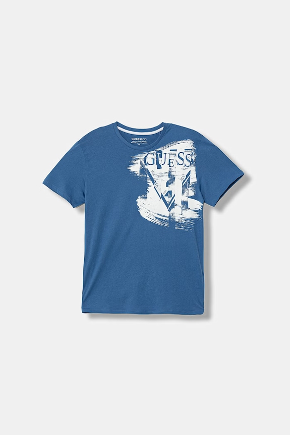 Guess T-shirt dziecięcy bawełniany niebieski L6GI20.K8HM4.PPY2.M