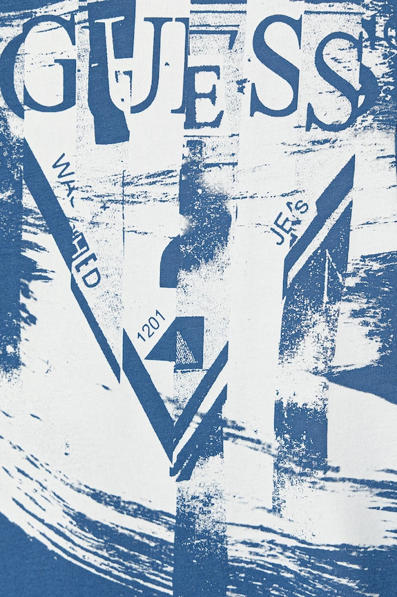Chłopiec Guess T-shirt dziecięcy bawełniany L6GI20.K8HM4.PPY2.M niebieski