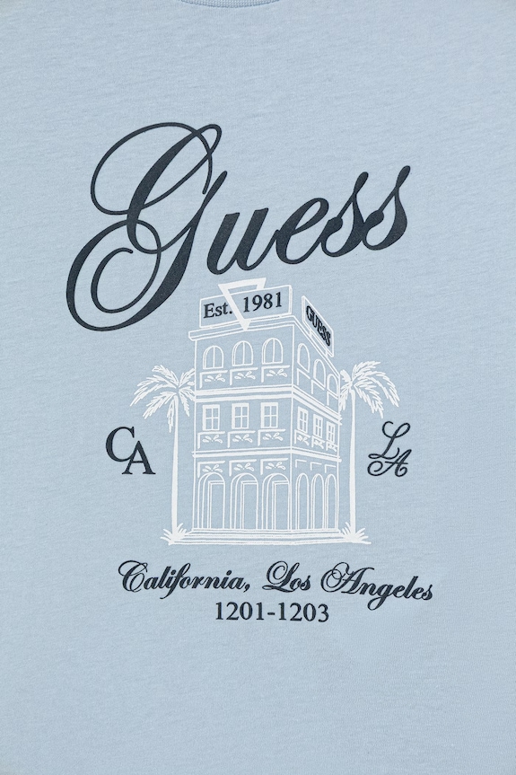 Αγορίστικα Παιδικό βαμβακερό μπλουζάκι Guess N6GI00.K8HM4.PPY2.M μπλε
