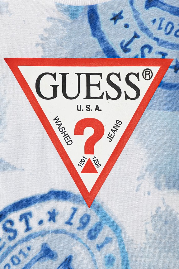 Αγορίστικα Παιδικό βαμβακερό μπλουζάκι Guess N6GI02.K8HM4.PPY2.M μπλε