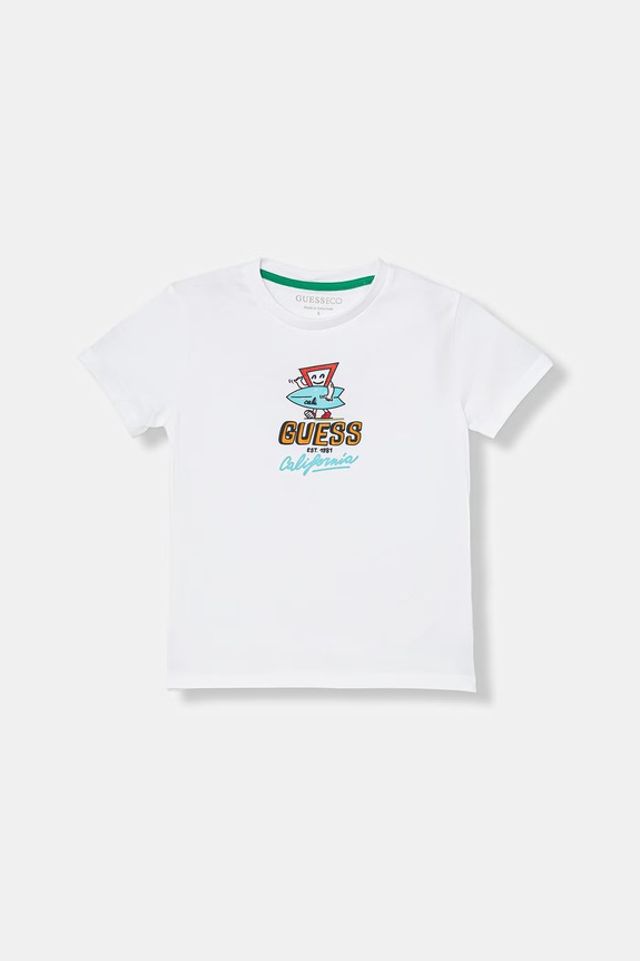 Guess t-shirt dziecięcy bawełniany biały N6GI12.K8HM4.PPY2.M