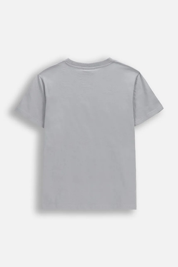 Coccodrillo t-shirt bawełniany dziecięcy WC6143209VBA szary SS26