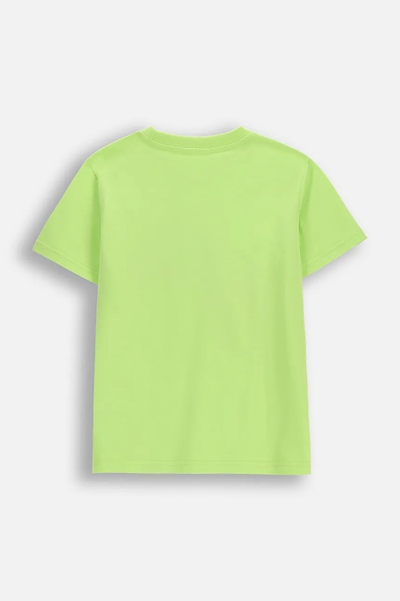 Coccodrillo t-shirt bawełniany dziecięcy WC6143225VBA zielony SS26