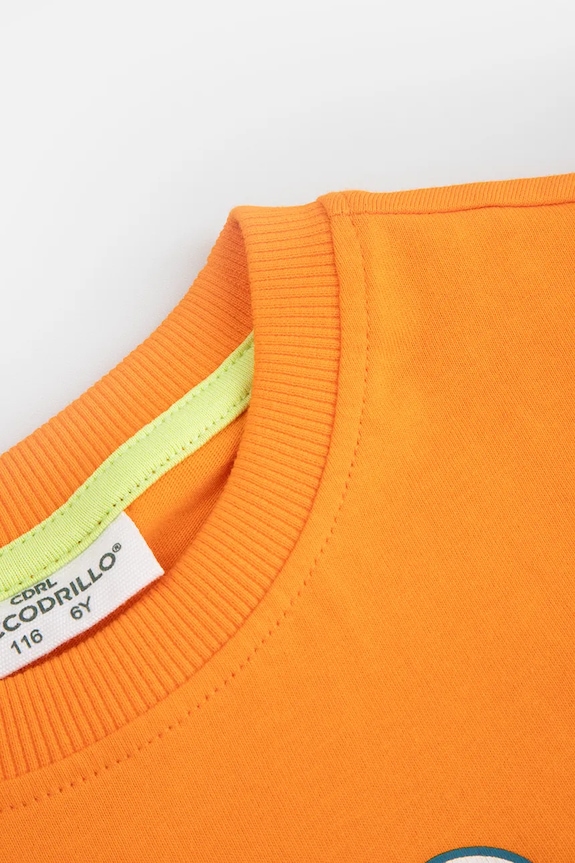CHLAPEC Dětské bavlněné tričko Coccodrillo WC6143202FBK oranžová