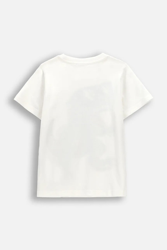 Coccodrillo t-shirt bawełniany dziecięcy WC6143203NBK beżowy SS26