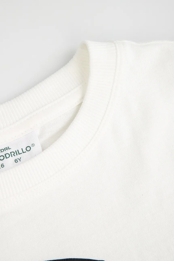 Chłopiec Coccodrillo t-shirt bawełniany dziecięcy WC6143203NBK beżowy