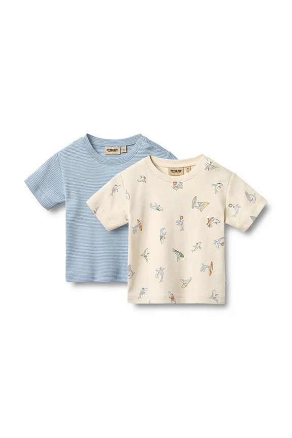 Wheat T-shirt βρεφικό βαμβακερό 2-pack μπεζ 6136.193.GOTS