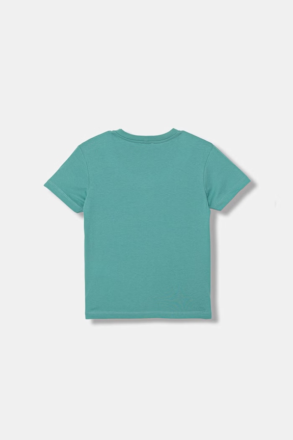 United Colors of Benetton tricou copii din bumbac 3I1XC10SJ.G.Stagionale turcoaz SS26