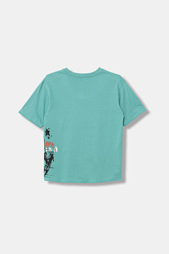 Detské bavlnené tričko United Colors of Benetton 3I1XC10SU.G.Stagionale tyrkysová SS26