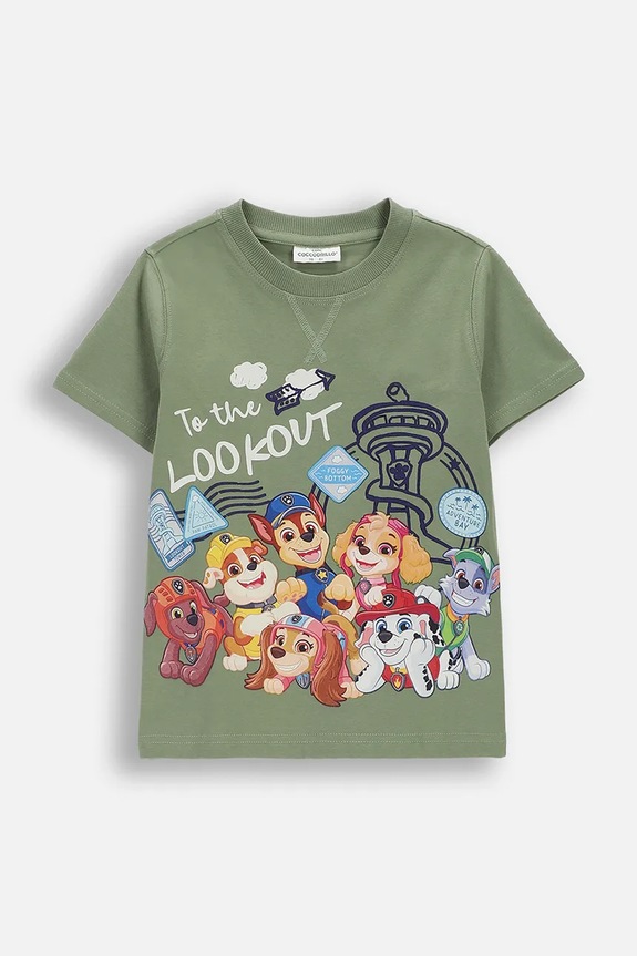 Coccodrillo παιδικό t-shirt βαμβακερό πράσινο WC6143202LBD